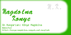 magdolna konye business card