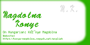 magdolna konye business card